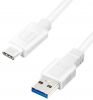 Cable USB-Type C/M to USB-A/M, 3m, white, CU0177, LOGILINK