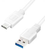 Cable USB-Type C/M to USB-A/M, 3m, white, CU0177, LOGILINK