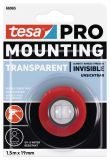 Double-sided mounting tape, 1.5m x 19mm, clear, PRO MOUNTING® UV, TESA