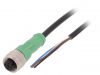 Sensor cable SAC-4P-5,0-PVC/M12FS, 4pins, 5m, M12mm
