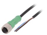 Sensor cable SAC-4P-5,0-PVC/M12FS, 4pins, straight connector, 5m, M12mm