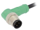 Sensor cable SAC-4P-M12MR/1,5-PVC, 4pins, angled connector, 1.5m, M12mm