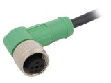 Sensor cable SAC-4P-1,5-PUR/M12FR, 4pins, angled connector, 1.5m, M12mm