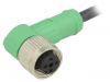 Sensor cable SAC-4P-3,0-PUR/M12FR, 4pins, angled connector, 3m, M12mm