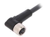 Sensor cable AB-C3-5,0PUR-M8FA, 3pins, angled connector, 5m, M8mm