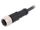 Sensor cable AB-C4-5,0PUR-M12FS, 4pins, straight connector, 5m, M12mm