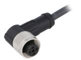 Sensor cable AB-C4-2,0PUR-M12FA, 4pins, angled connector, 2m, M12mm