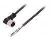 Sensor cable AB-C4-5,0PUR-M12FA, 4pins, angled connector, 5m, M12mm