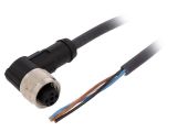 Sensor cable AB-C4-10,0PUR-M12FA, 4pins, angled connector, 10m, M12mm