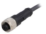 Sensor cable AB-C4-10,0PUR-M12FS, 4pins, straight connector, 10m, M12mm