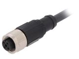 Sensor cable AB-C4-2,0PUR-M12FS-SH, 4pins, straight connector, 2m, M12mm