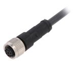Sensor cable AB-C8-2,0PUR-M12FS, 8pins, straight connector, 2m, M12mm