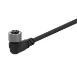Sensor cable CLD3-2, 4pins, 3 wires, angled connector, 2m, M12mm