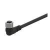 Sensor cable CLDH4-3, 4pins, angled connector, 3m, M12mm