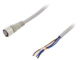 Sensor cable XS5F-D421-G80-F, 4pins, straight connector, 5m, M12mm