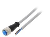 Sensor cable YF2A14-050VB3XLEAX, 4pins, straight connector, 5m, M12mm