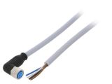 Sensor cable YG8U14-050VA3XLEAX, 4pins, angled connector, 5m, M8mm