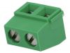 PCB terminal block, with insulating partitions, 2 pins, 13.5А, 5mm