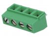 PCB terminal block, with insulating partitions, 4 pins, 13.5А, 5mm