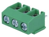 PCB terminal block, with insulating partitions, 3 pins, 18А, 5mm