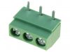 PCB terminal block, with insulating partitions, 3 pins, 18А, 5mm