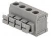 PCB terminal block, with insulating partitions, 4 pins, 8А, 5mm