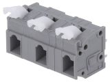 PCB terminal block, with insulating partitions, 3 pins, 15А, 10mm