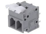 PCB terminal block, with insulating partitions, 2 pins, 15А, 5mm 120876