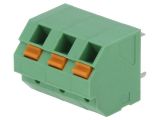 PCB terminal block, with insulating partitions, 3 pins, 10А, 5.08mm
