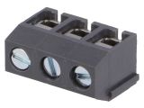 PCB terminal block, with insulating partitions, 3 pins, 15А, 5mm
