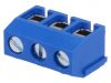 PCB terminal block, with insulating partitions, 3 pins, 15А, 5mm - 1