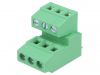 PCB terminal block, with insulating partitions, 6 pins, 12А, 3.81mm