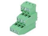 PCB terminal block, with insulating partitions, 9 pins, 10А, 3.81mm