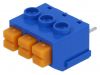 PCB terminal block, with insulating partitions, 3 pins, 8А, 5mm