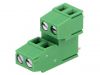 PCB terminal block, with insulating partitions, 4 pins, 10А, 5.08mm