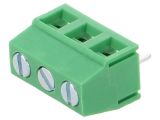 PCB terminal block, with insulating partitions, 3 pins, 8А, 5mm 120957