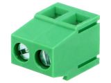PCB terminal block, with insulating partitions, 2 pins, 15А, 5mm 120964