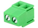 PCB terminal block, with insulating partitions, 2 pins, 17.5А, 5.08mm