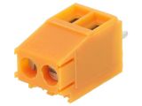 PCB terminal block, with insulating partitions, 2 pins, 10А, 3.5mm 120981