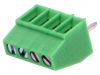 PCB terminal block, with insulating partitions, 4 pins, 6А, 2.54mm