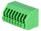 PCB terminal block, with insulating partitions, 8 pins, 2А, 2.5mm