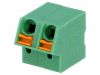 PCB terminal block, with insulating partitions, 2 pins, 9А, 5mm - 1