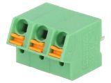 PCB terminal block, with insulating partitions, 3 pins, 9А, 5mm