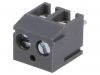 PCB terminal block, with insulating partitions, 2 pins, 10А, 3.81mm