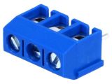 PCB terminal block, with insulating partitions, 3 pins, 16А, 5mm 121019