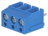 PCB terminal block, with insulating partitions, 3 pins, 16А, 5mm 121026
