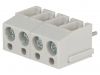 PCB terminal block, with insulating partitions, 4 pins, 16А, 5mm