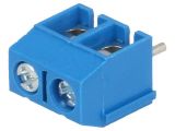 PCB terminal block, with insulating partitions, 2 pins, 16А, 5.08mm