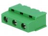 PCB terminal block, with insulating partitions, 3 pins, 17.5А, 7.5mm