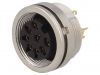 Industrial connector, female, 5A, 250V, 6 pole, 0304 06